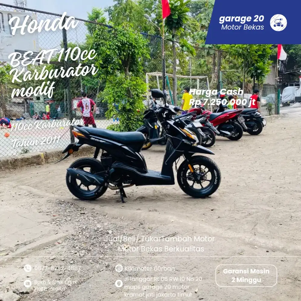 Honda Beat 110cc Karburator Modif Tahun 2011 Pajak Off