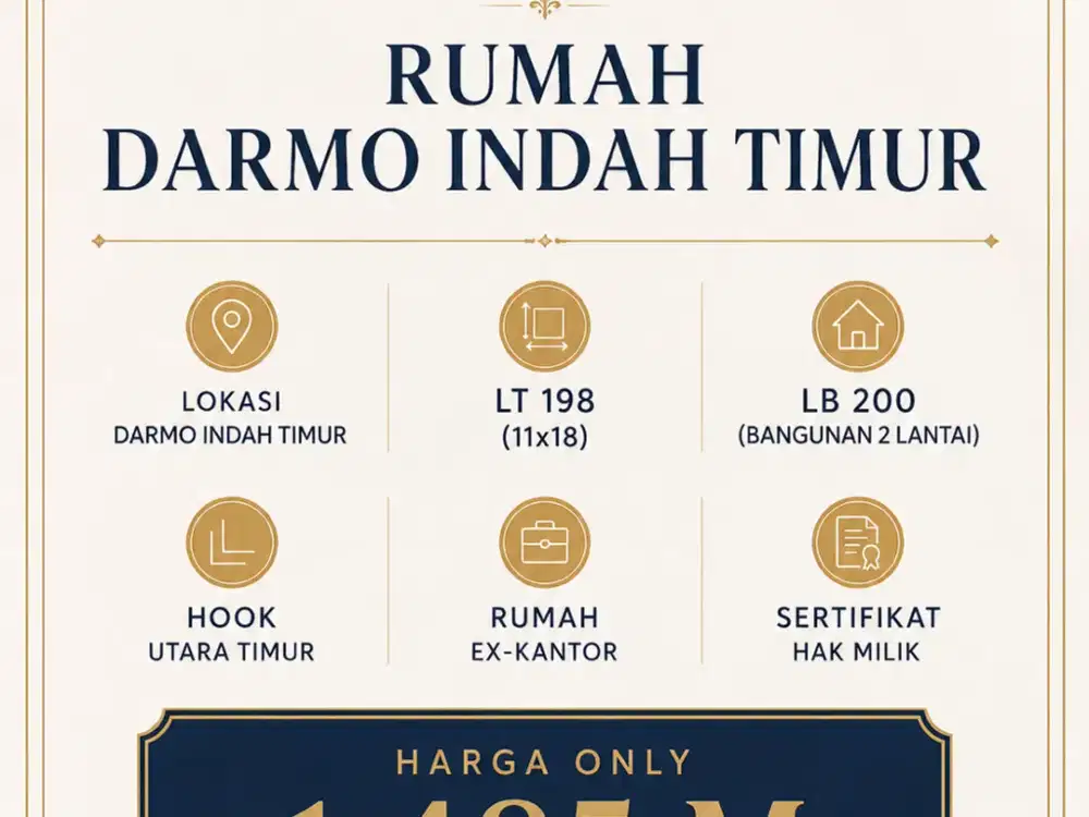 HITUNG TANAH SAJA, Rumah darmo indah timur dkt satelit