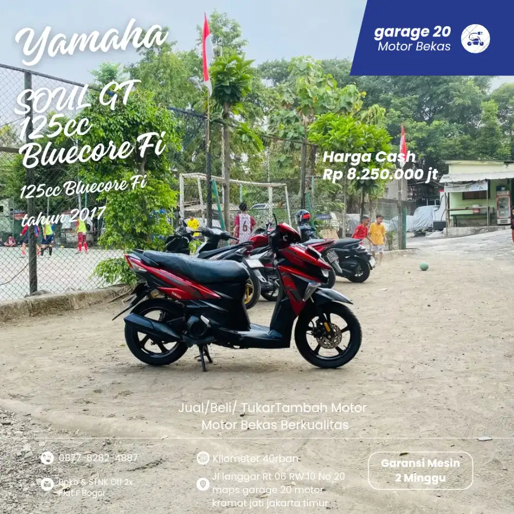 Yamaha Soul GT 125cc Bluecore Fi Tahun 2017 Pajak Off