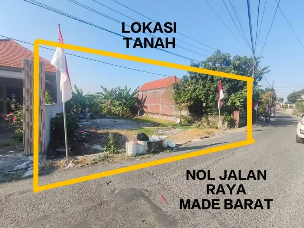 DIJUAL TANAH NOL JALAN RAYA MADE BARAT, SELANGKAH CITRALAND, UNIVERSITAS CIPUTRA, CIPUTRA HOSPITAL. COCOK UNTUK USAHA KOS, RESTO, CAFE, RUKO, KANTOR,