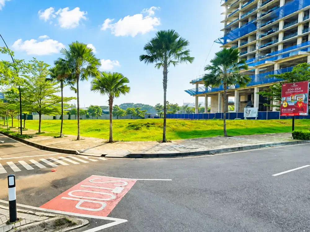 Kavling Komersial Hoek 5142m² Lokasi Premium di Simpang Utama BSD CBD
