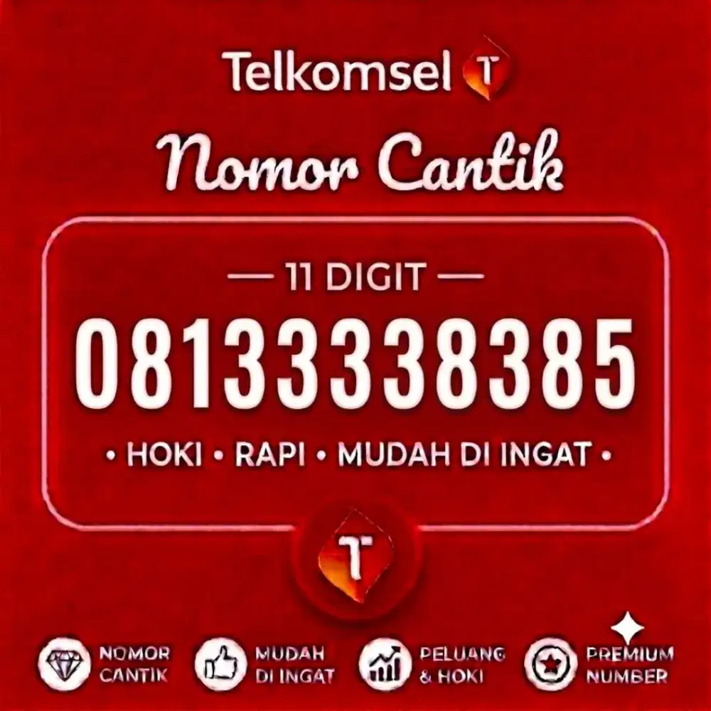 Nomor Cantik Telkomsel 11digit 33338385
