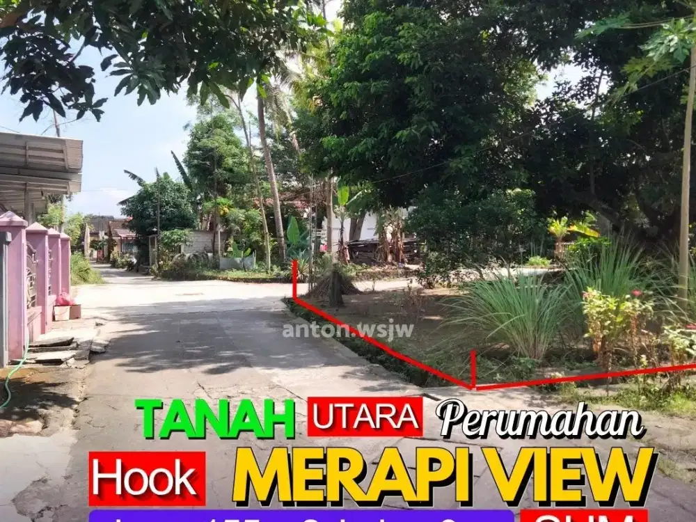 Tanah Bagus Drono Utara Perumahan Merapi View Lt 155 m2 SHM P