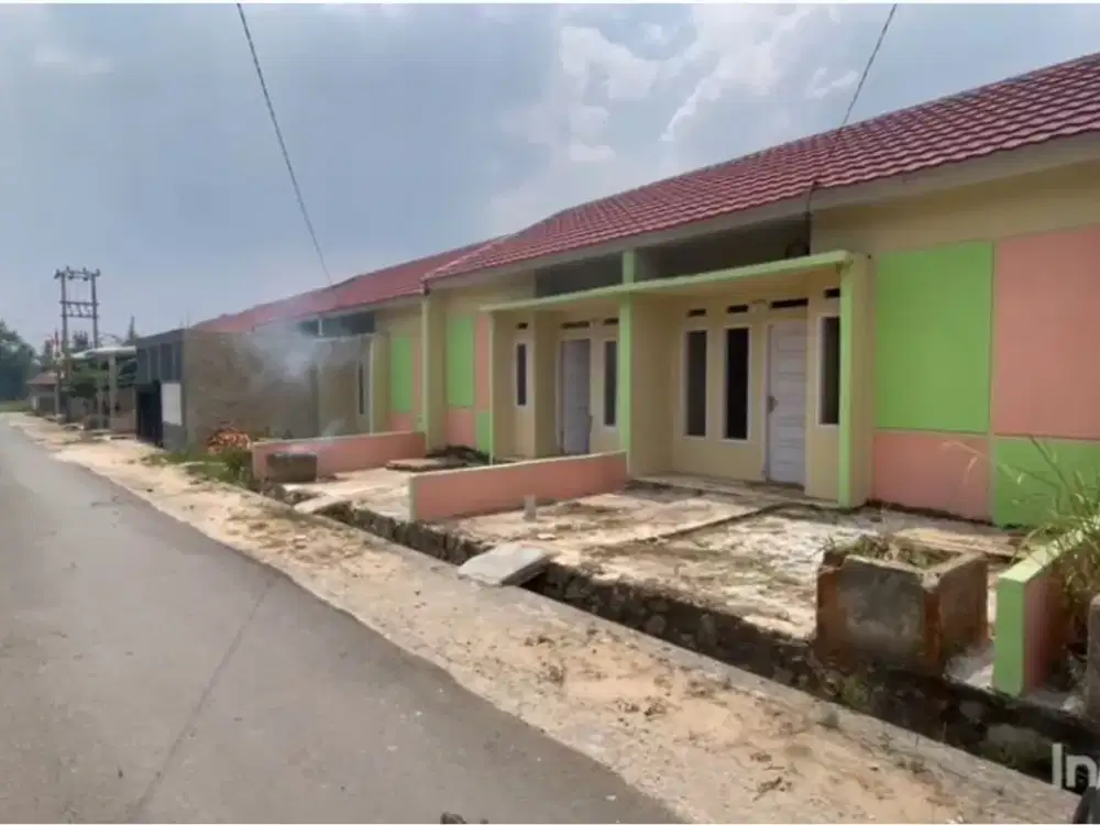 Rumah subsidi itera pinggir jalan aspal siap huni