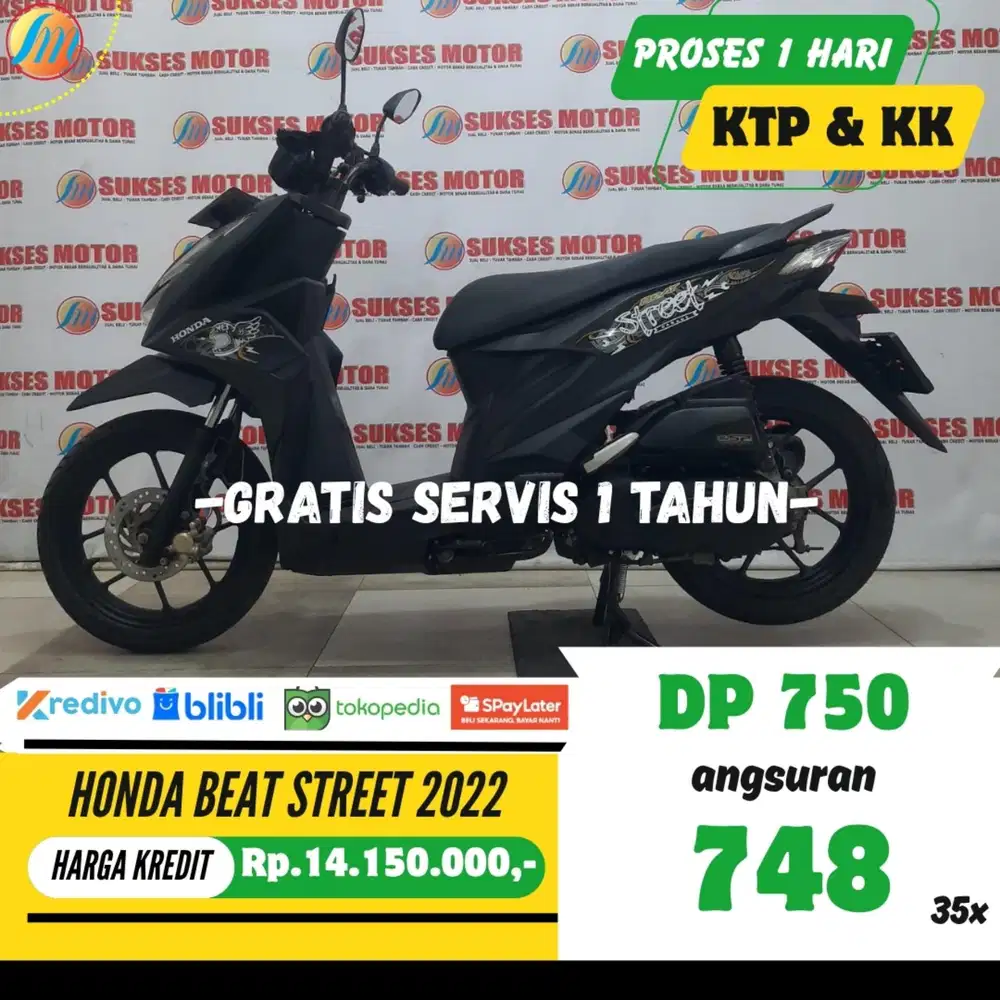 DP 750RIBU HONDA BEAT STREET 2022 ANGSURAN SANGAT RENDAH PAJAK ON