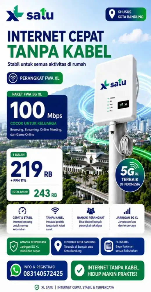 Wifi XL tanpa kabel ( Wireless)