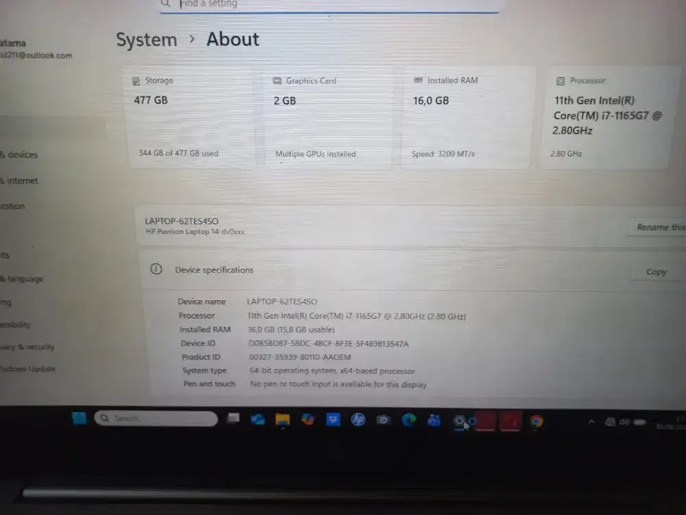 HP Pavilion Corei7