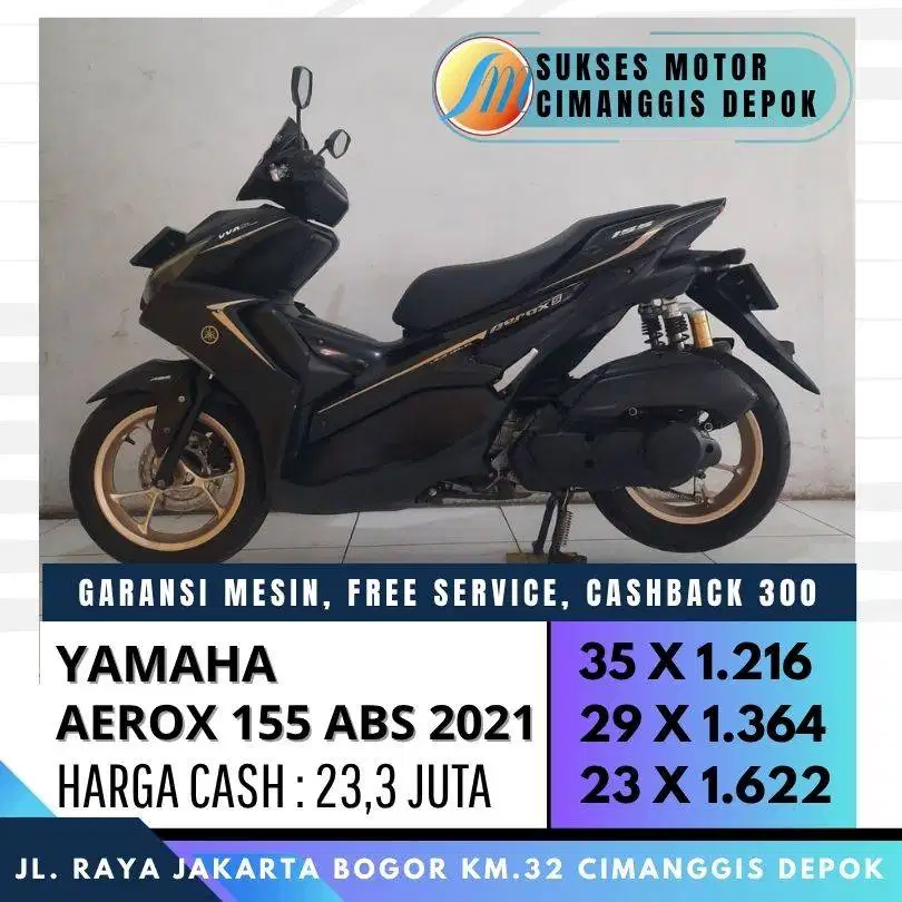 YAMAHA AEROX 155 C ABS 2021 PROMO FREE BALIK NAMA KTP DKI