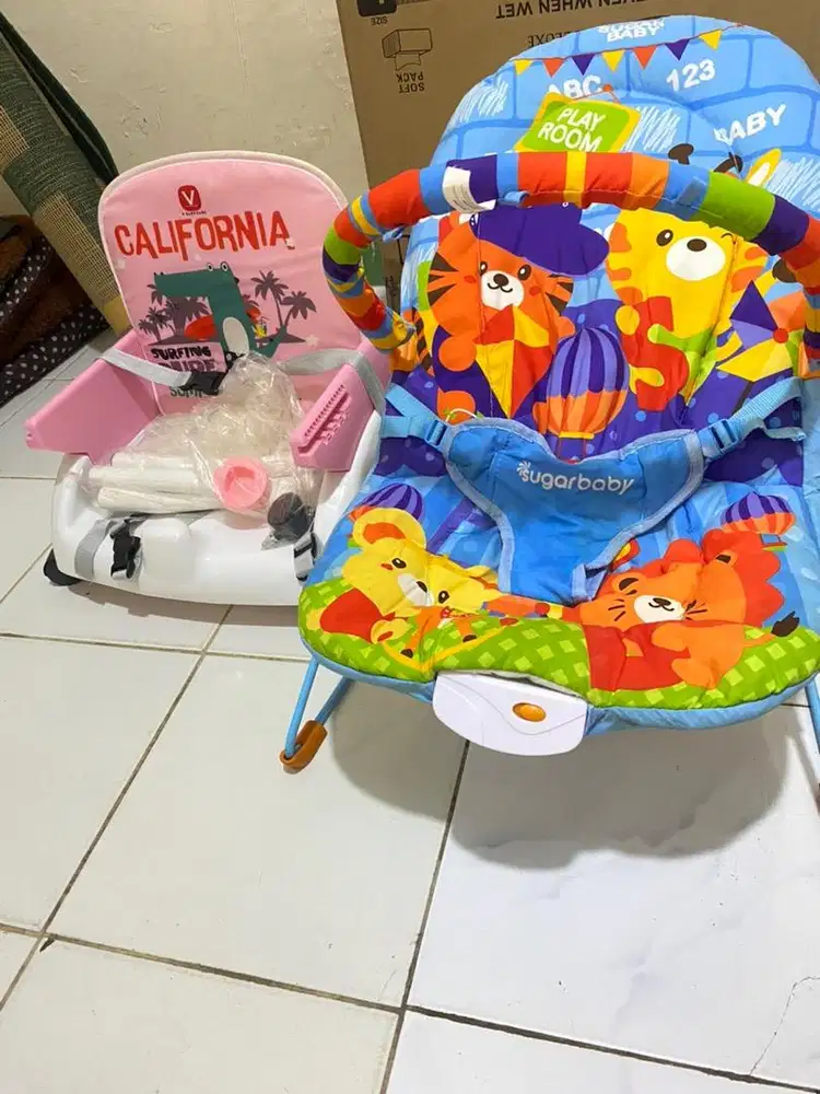 Kursi makan bayi dan bouncer