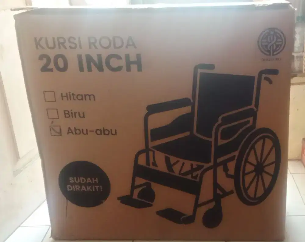 DIJUAL ALKESPRO Kursi Roda Lipat, 20 inch, Warna Abu-Hitam, Rp 1jt