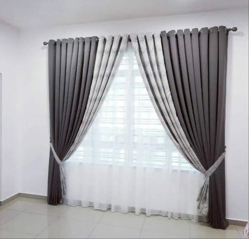 Gorden Vertikal/Vertical Blinds Roll/Roller Krey Wallpaper Dinding 3D