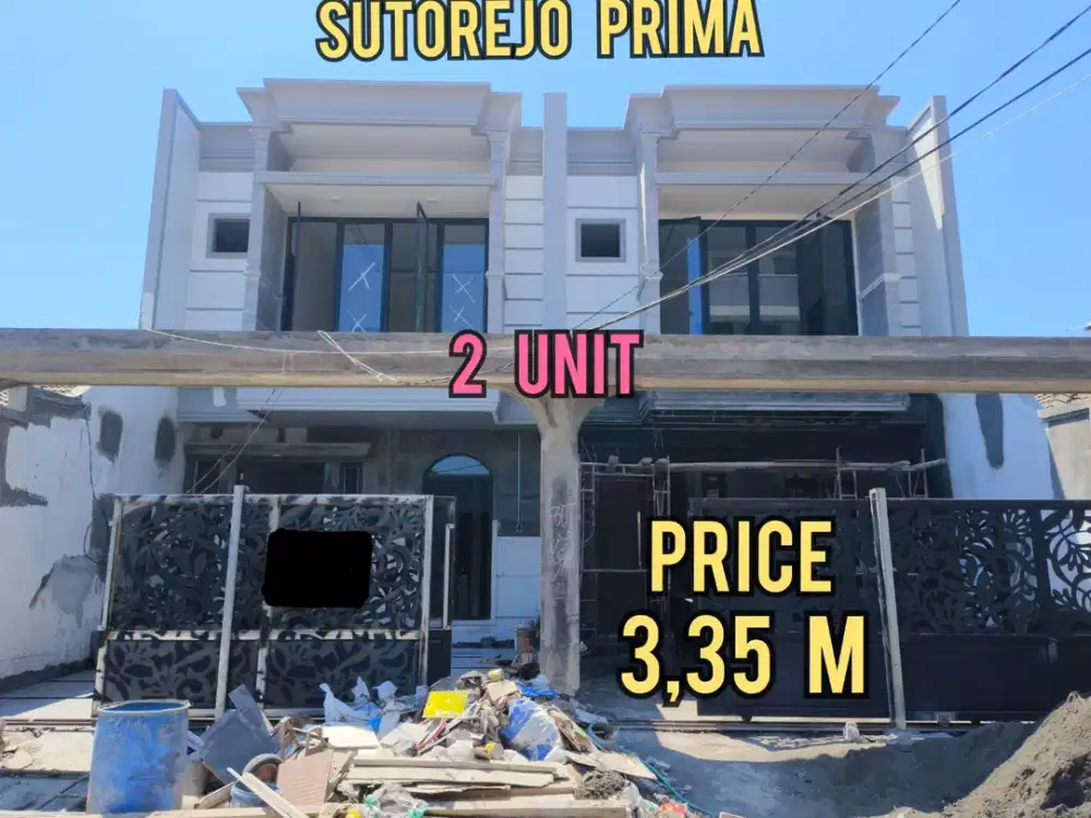 BARU GRESS 2 UNIT RUMAH MEWAH DI PERUM. SUTOREJO PRIMA. DEKAT MULYOSARI, UNAIR, ITS, MERR, PAKUWON CITY, BABATAN PANTAI, DHARMAHUSADA, KERTAJAYA, Dll