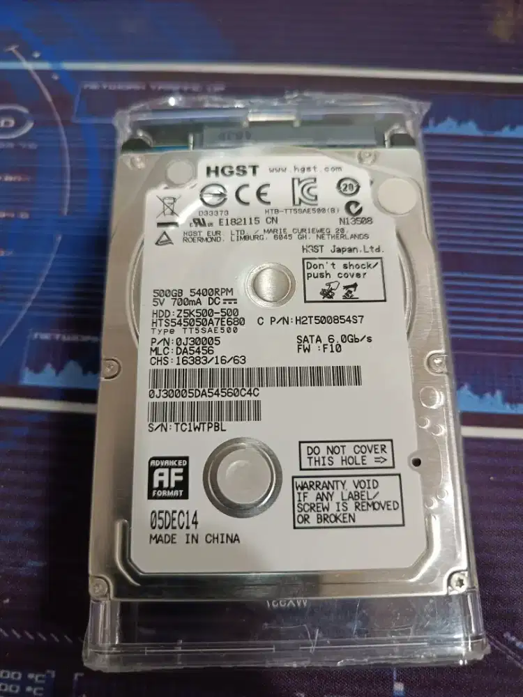 HARDISK 2.5inch 500GB SATA 6.0Gb/s–  HGST (Hitachi)
