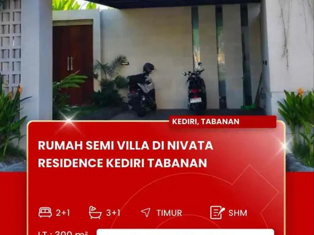 DIJUAL RUMAH SEMI VILLA DAERAH KEDIRI TABANAN BALI