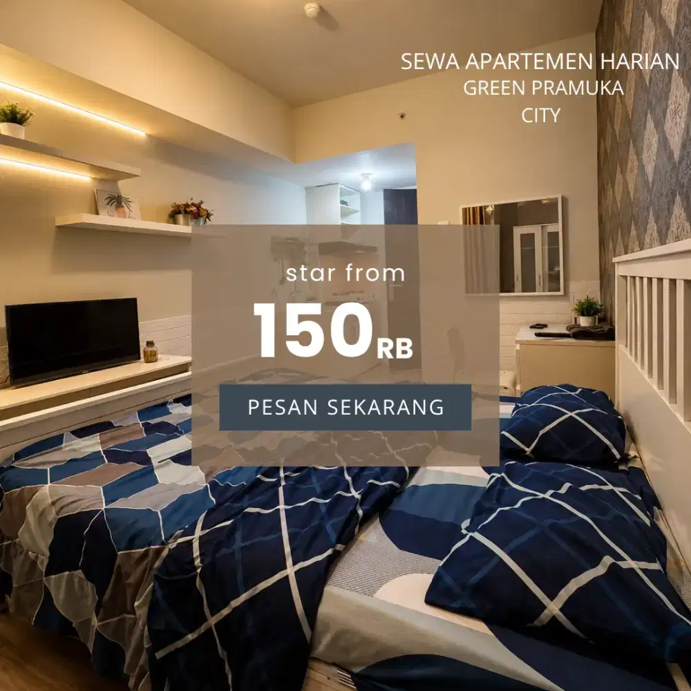 Sewa apartemen harian murah green Pramuka city Jakarta pusat