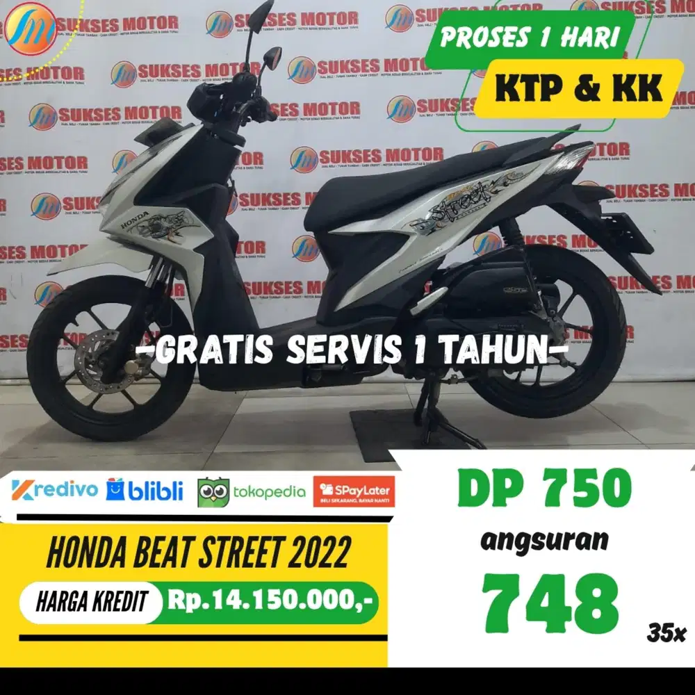 HONDA BEAT STREET 2022 KREDIT DP HANYA 750RB ANGSURAN SANGAT RINGAN