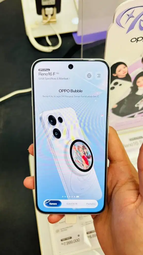 KREDIT OPPO RENO 16F 8/128GB PAKAI HOME CREDIT TANPA DP SYARAT KTP