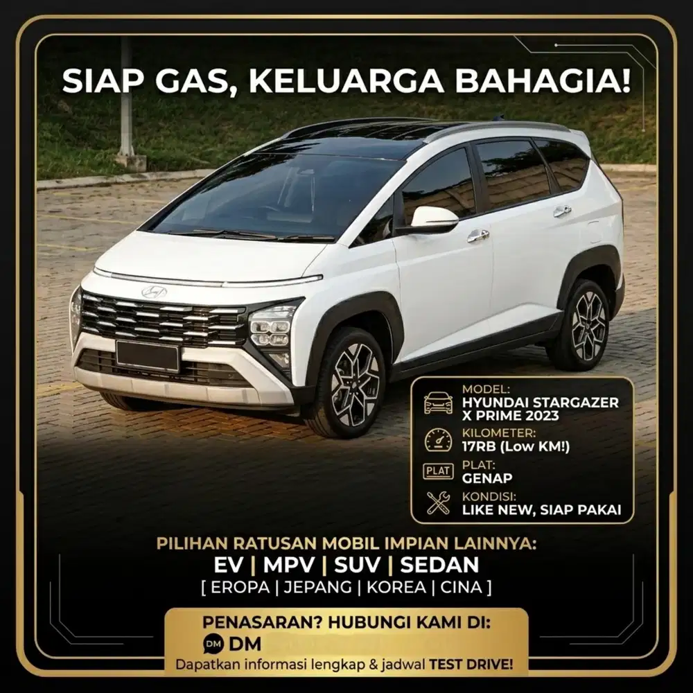 Stargazer X Prime 2023 KM 17rb Like New Plat Genap
Harga CASH NEGO