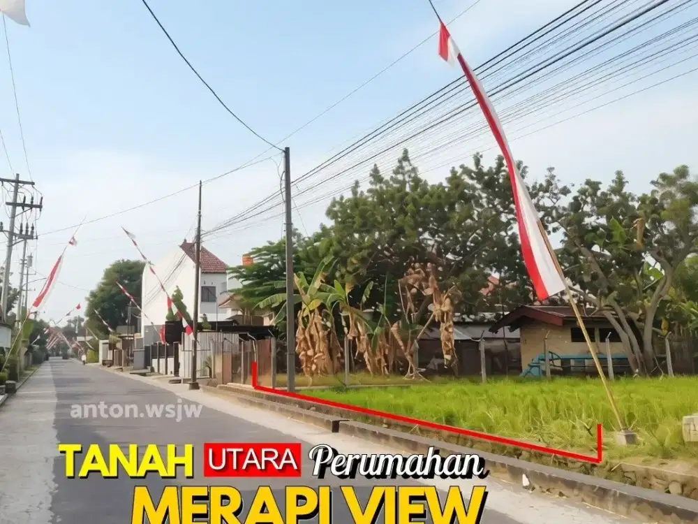 Tanah Strategis Utara Perum Merapi View Lt 847 m2 Lebar 15 m SHM