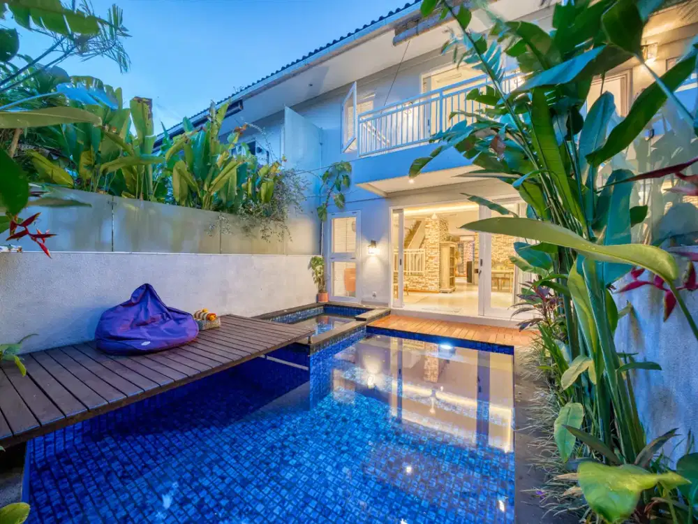 RARE 41 YEAR LEASE until 2067! Modern Industrial 4 Bedrooms Dual-Unit Estate in Prime Sanur