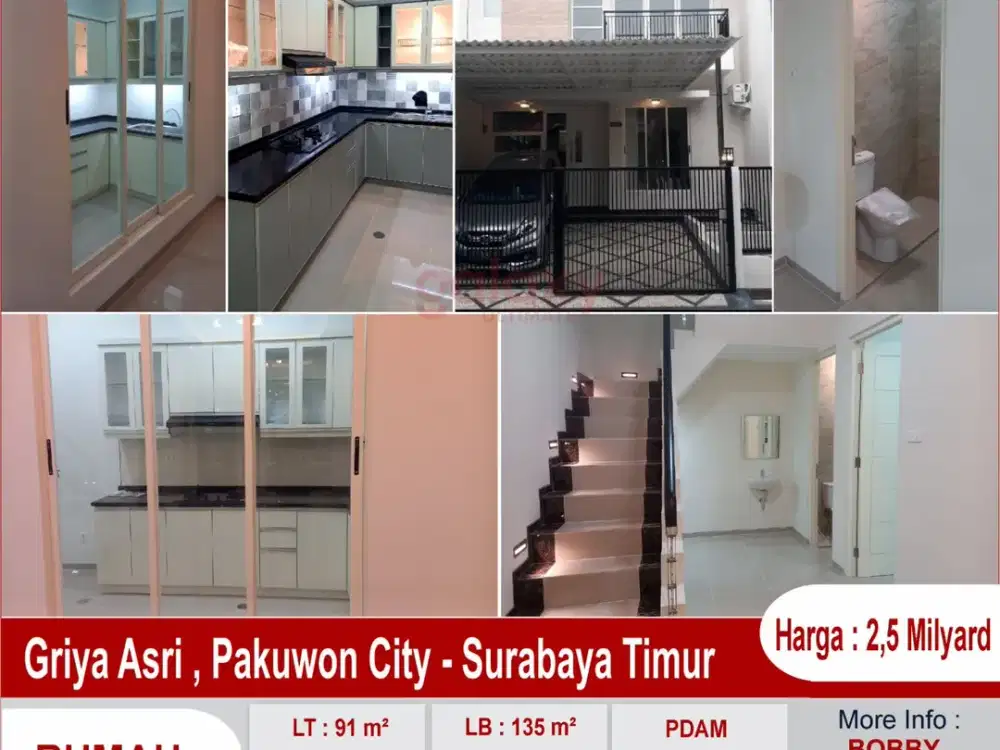 Rumah 2 Lantai Di Griya Asri Pakuwon City Surabaya