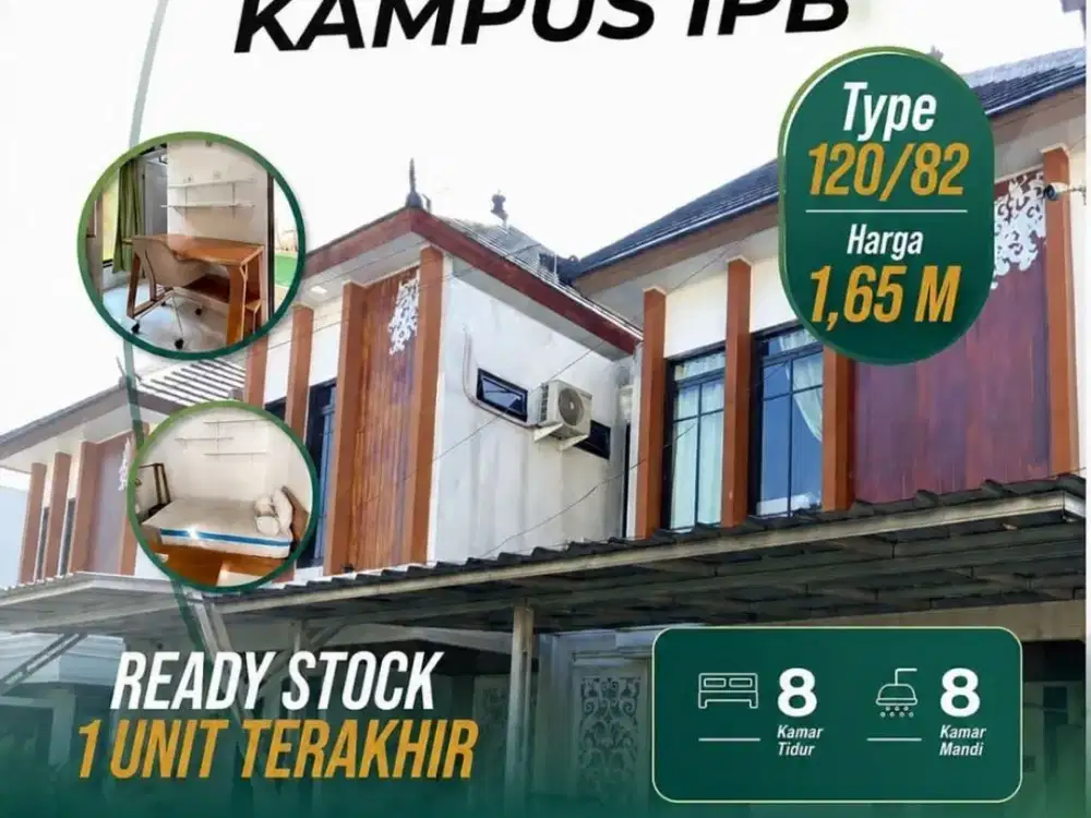 Dijual Kost Kosan Full Terisi 8 Kamar, Dekat Kampus IPB Bogor