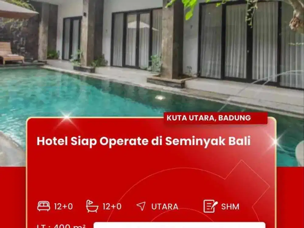 DIJUAL GUESTHOUSE DAERAH KEROBOKAN BADUNG BALI