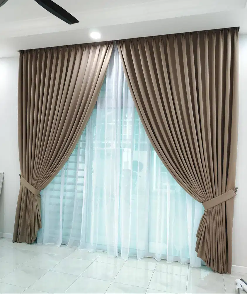 Gorden Vertikal/Vertical Blinds Roll/Roller Krey Wallpaper Dinding 3D