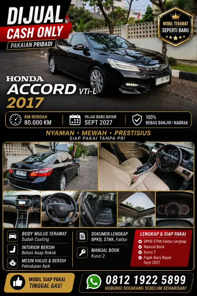 Honda accord vtil 2017