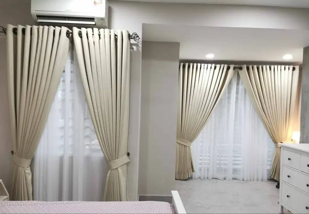 Jasa Pasang Gorden Custom Wallpaper Dinding 3D Gordyn Hordeng Korden