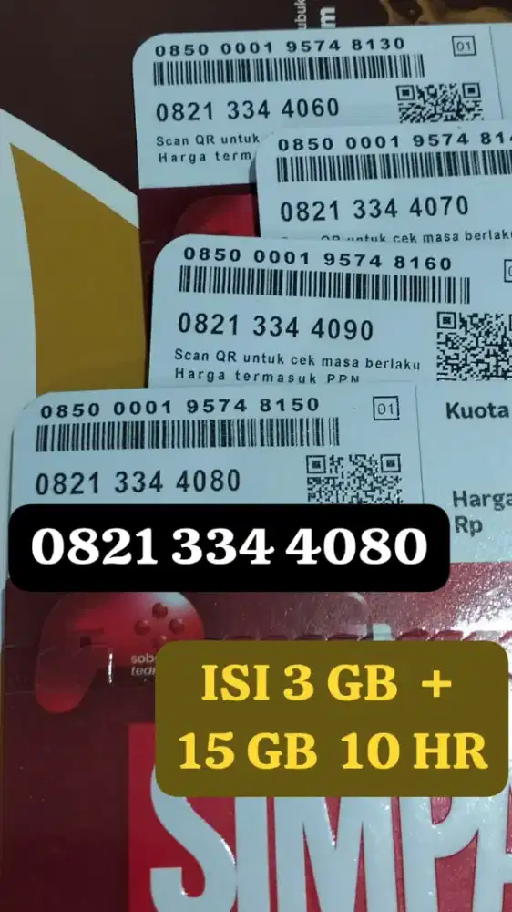 NOMOR CANTIK  SIMPATI 11 DIGIT ISI KUOTA 3 GB NASIONAL 30 HARI.