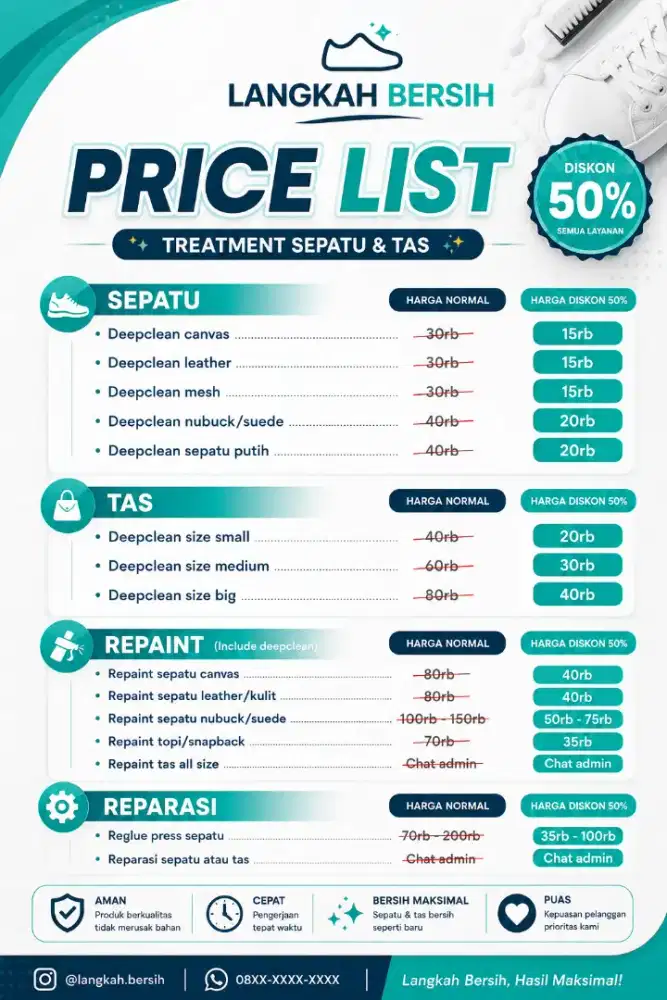 JASA LAUNDRYSEPATU & TAS DLL