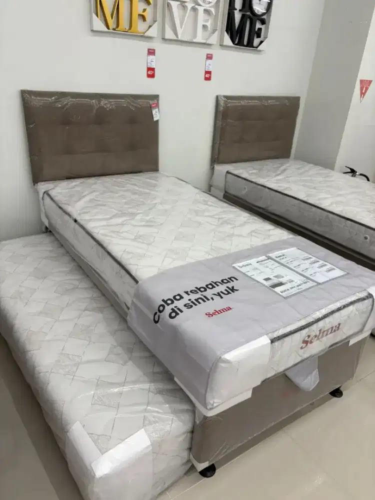Selma 100x200 cm Soica Tempat Tidur Sorong 3 In 1 - coklat