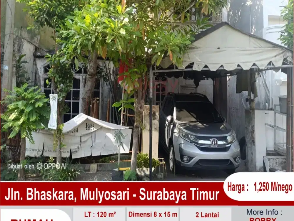 Rumah Hitung Tanah Di Jalan Bhaskara Mulyosari Surabaya