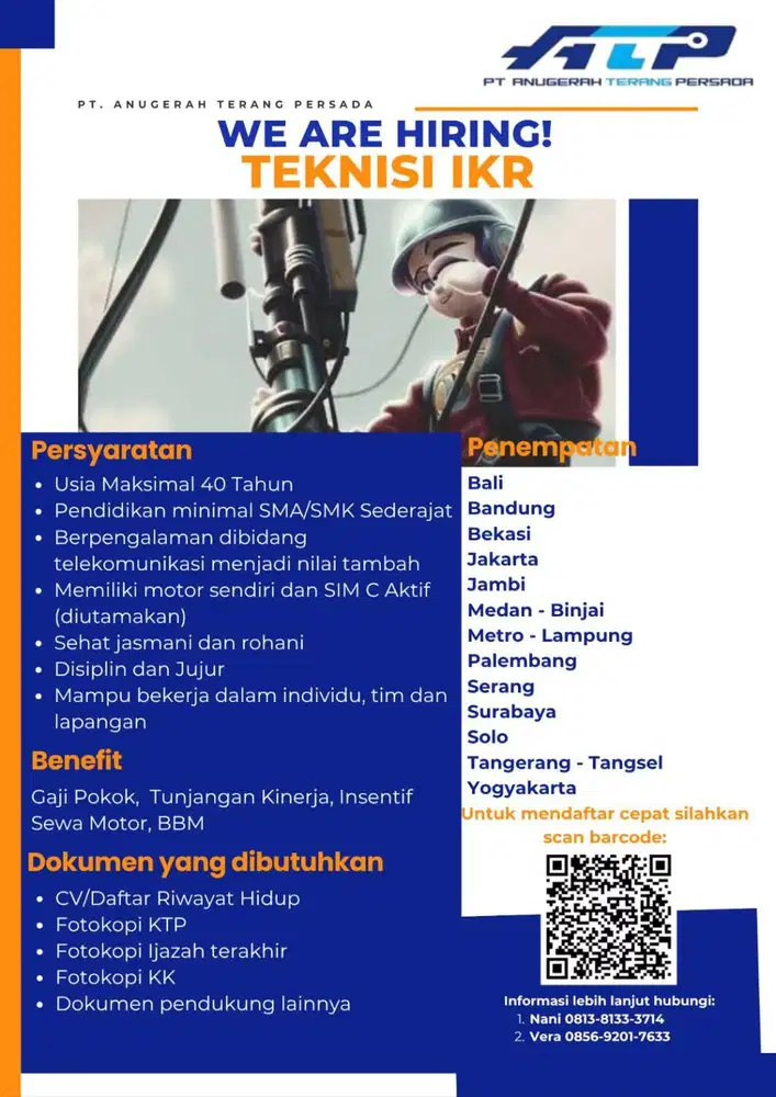 Lowongan Teknisi IKR