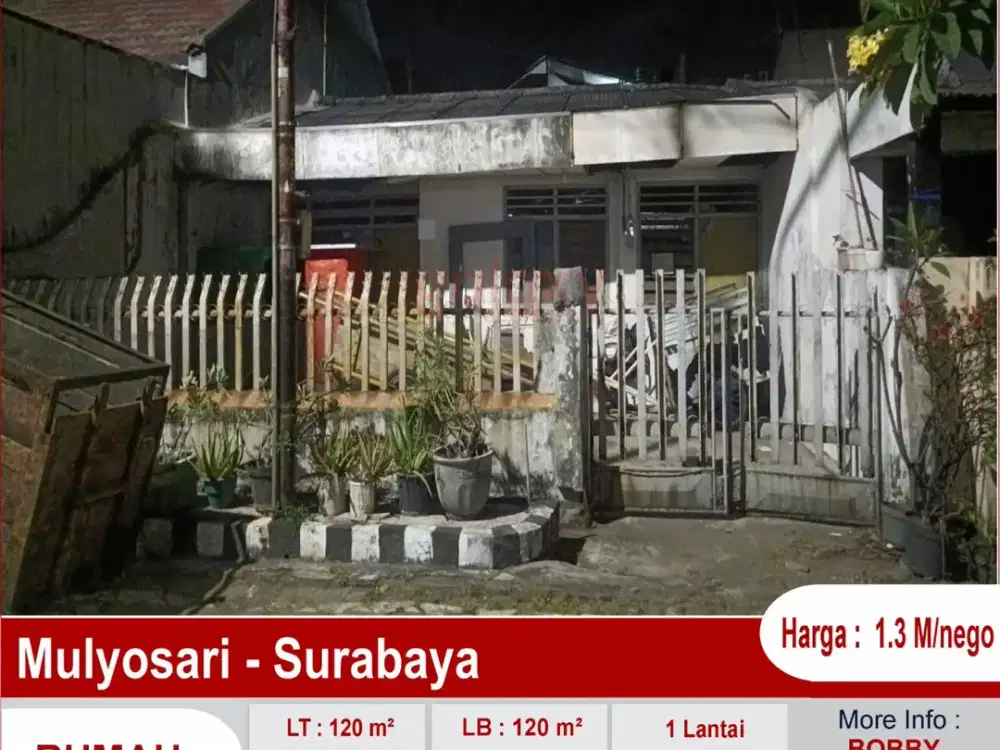 Rumah Hitung Tanah Murah Daerah Bhaskara Mulyosari Surabaya