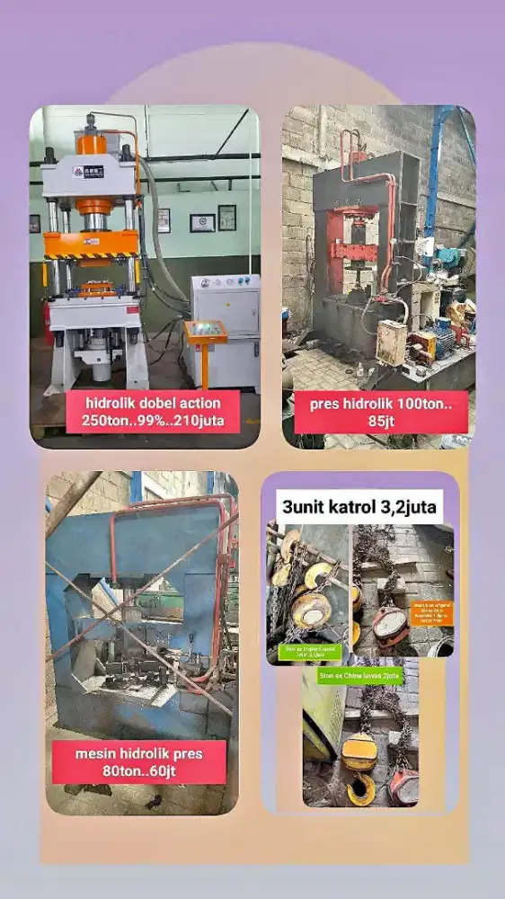 Mesin tekuk, potong plat, hidrolik pres