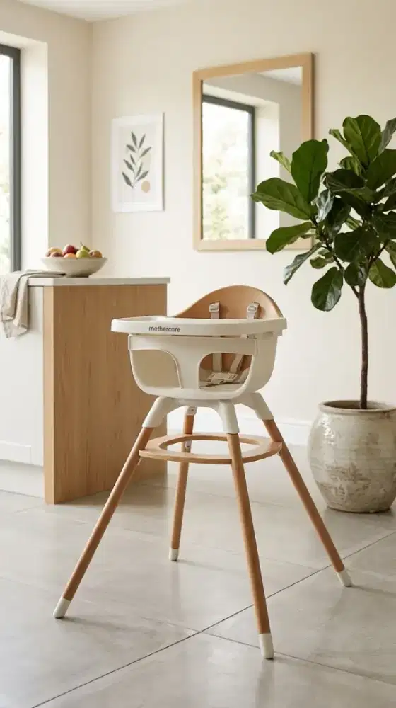 Jual cepat high chair (kursi makan) anak merk mothercare wooden cloud