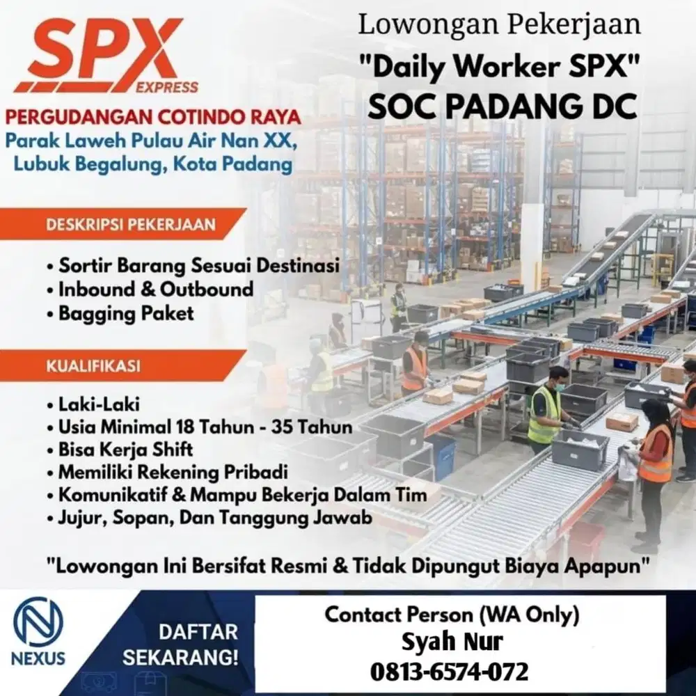 DAILY WORKER SPX  NEXUS - PADANG DC