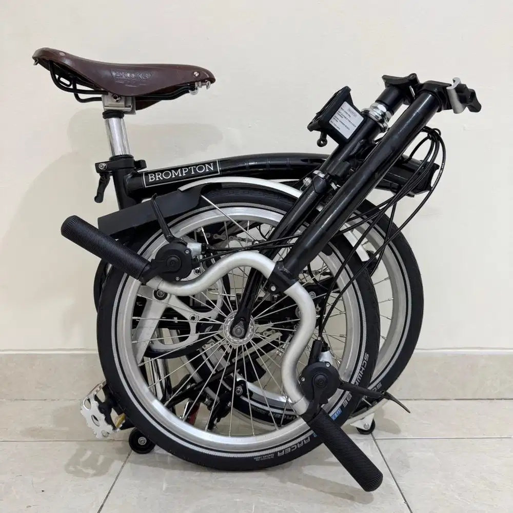 BROMPTON H6L BLACK 2020 - WITH BROOKS SADDLE ISTIMEWA
