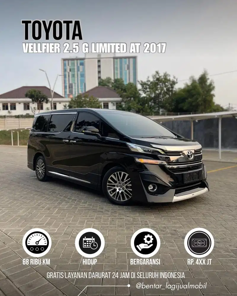 [Termurah] Toyota Vellfier 2.5 G Limited AT 2017
