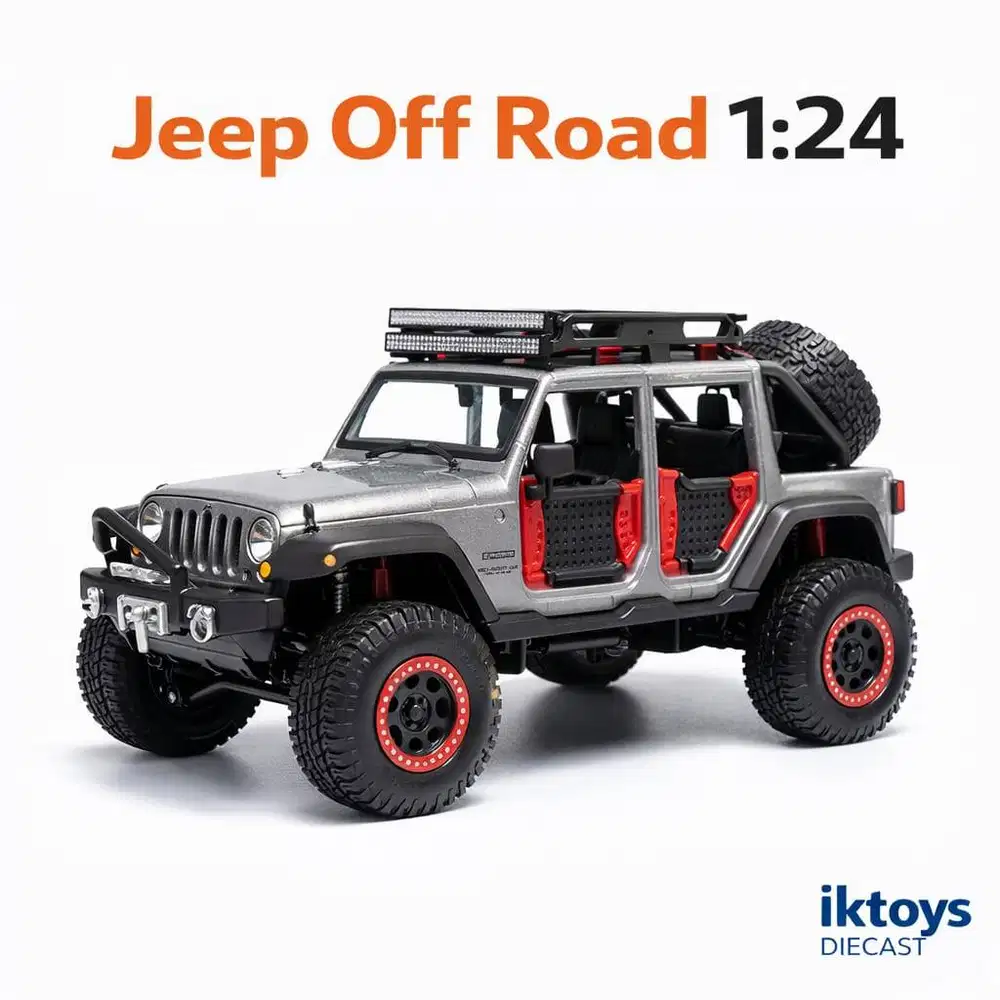 Maisto Jeep Wrangler Off Road Diecast 1:24 | Heavy Metal | Miniatur mo