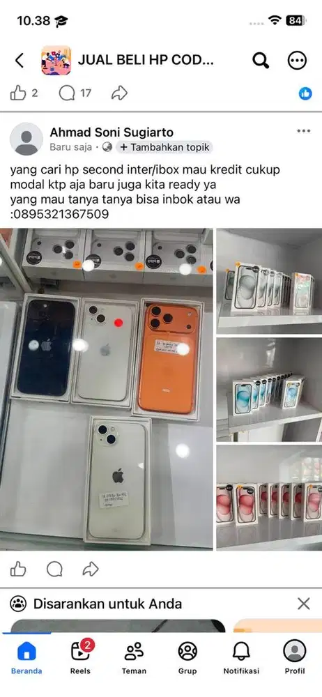 yang mau kredit hp second/baru