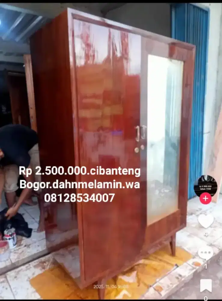 Lemari antik kayu jati tua Bogor cibanteng bekas the 197]