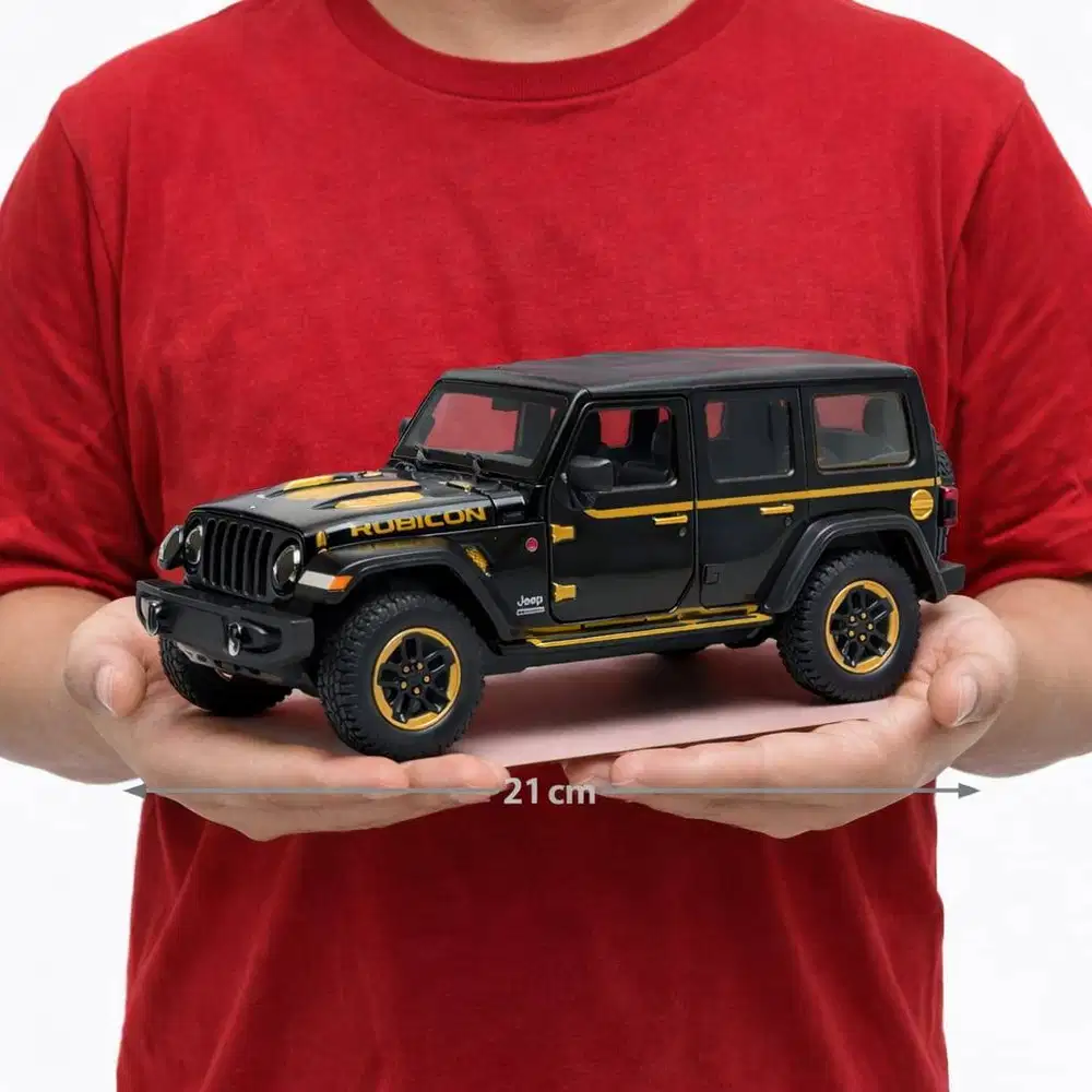 Jeep Rubicon Sport Miniatur Besar 1:24 | Mobil Diecast Besi Ban Karet