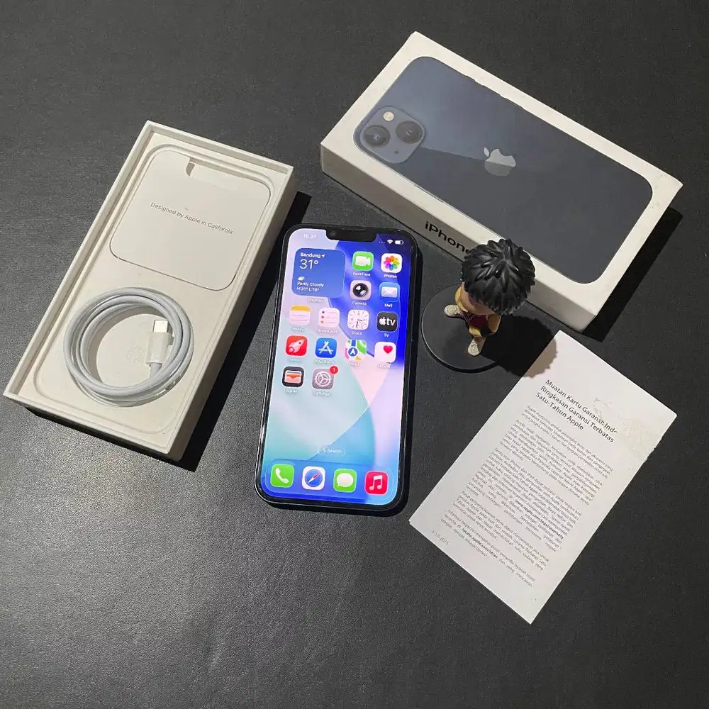 iPhone 13 128gb Midnight Garansi iBox Aktif Fullset Original