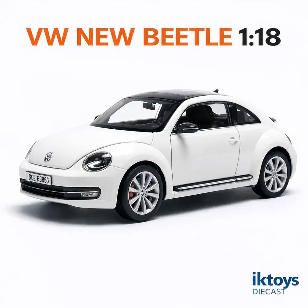 Miniatur Mobil VW New Beetle Diecast Miniatur Mobil Besi Besar 1:18 |