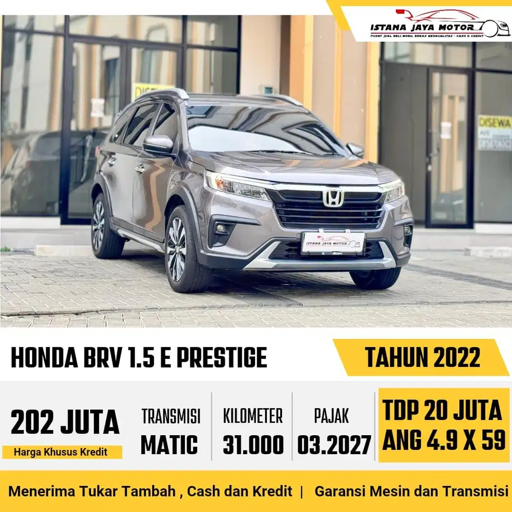 [LOW KM] Honda BR-V Prestige 1.5 Automatic 2022 Abu