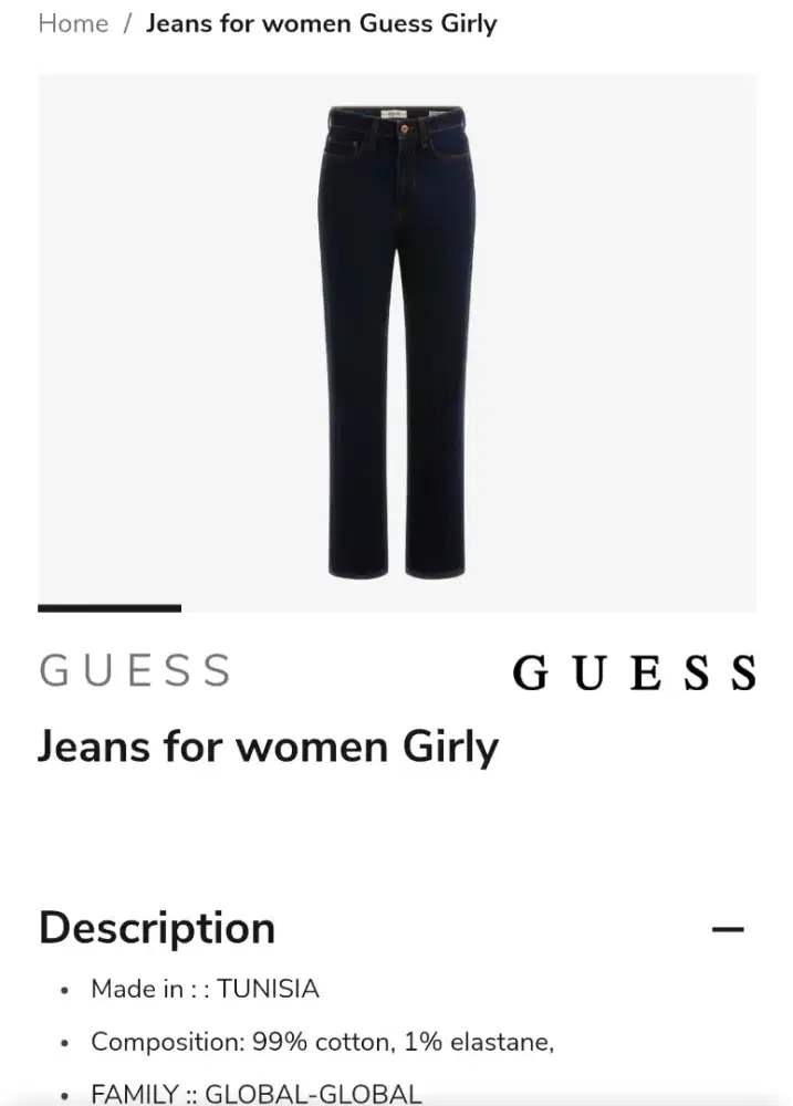 Sale! BNWT Original Guess Straight High Girly Jeans, size 28
