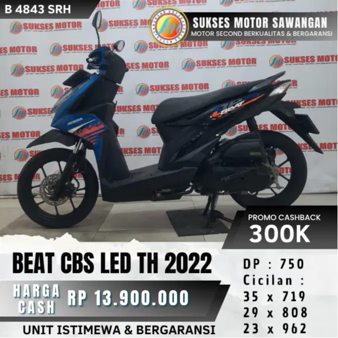 MULUS HONDA BEAT LED CBS TH 2022 BISA CASH KREDIT UNIT BERGARANSI